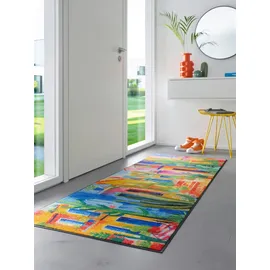 Wash+Dry Casas de Colores 75 x 190 cm Blau