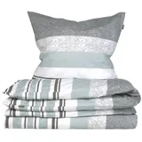 SCHIESSER Bettwäscheset Adele - Renforcé - 2-teilig - 155 x 220 cm - Grau