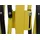 Mendler Alu Absperrgitter HWC-B34 Scherengitter 103x52-400 cm gelb/schwarz