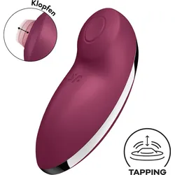 Satisfyer Tap & Climax 2, 11 cm, beere