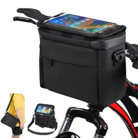 flintronic Fahrradkorb vorne Tasche, Wasserdichter Fahrradkorb Tasche mit ouchscreen Vorne Fahrradtasche und Abnehmbarem Schultergurt für alle Handy