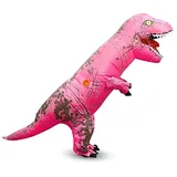 Geerypsy Dinosaurier Aufblasbares Kostüm für Kind (110cm-140cm) Lustiges T-Rex-Kostüm für Karneval Halloween Partys Weihnachten Festival