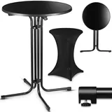 veska VESKA® Stehtisch 80cm mit Husse, schwarz