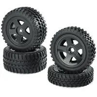 CARSON Reifen/Felgen-Set 1:10 Schwarz 500900027