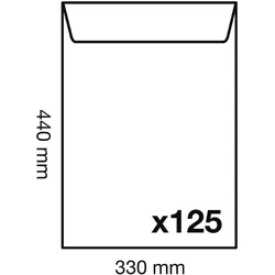 Clairefontaine 125x Versandtaschen haftklebend Kraft 330x440mm 120g - Braun 7759C