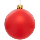 Spetebo Riesen Weihnachtskugel aufblasbar 45 cm - Innen und Außen - Farbe: rot - Rot