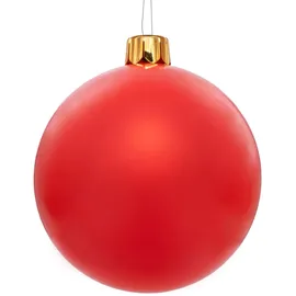 Spetebo Riesen Weihnachtskugel aufblasbar 45 cm - Innen und Außen - Farbe: rot - Rot