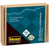 IDENA Lichterkette 120 Micro LED mit USB