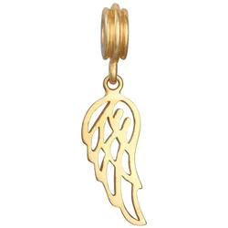 Nenalina Bead Anhänger Flügel Schutzsymbol 925 Silber goldfarben Damen 