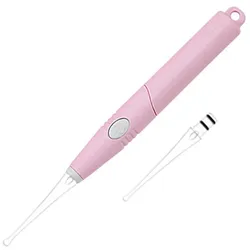 Baby-Ohrenschmalz-Reiniger, LED-Licht, Ohrenreinigung, Ohrstöpsel, Ohrenschmalz-Entferner, leuchtend rosa
