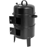 Novendo Goods – 40 CM Vertikaler Räucherofen & Holzkohle BBQ – Tragbarer Smoker Grill für draußen – 2-Lagen Räucherofen für Camping, Gri...