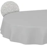ANRO Tischdecke abwaschbar Oval 200 x 140 cm Grau