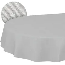 ANRO Tischdecke abwaschbar Oval 200 x 140 cm Grau