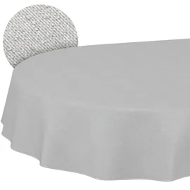 ANRO Tischdecke abwaschbar Oval 200 x 140 cm Grau