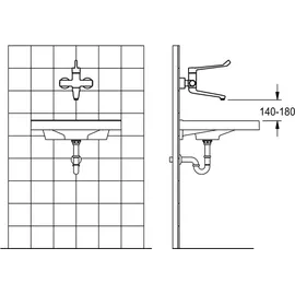 KWC AR Thermostat-Wannenbatterie Chrom