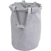Mendler Wäschesammler HWC-C34, Laundry Wäschekorb Wäschesack Wäschebehälter mit Kordelzug,