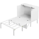 RIYO Klappbett Faltbar Einzelbett Schrankbett für Schlafzimmer/Gästezimmer (1-St) Vertikal klappbar 90*200cm weiß