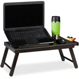 Laptoptisch Lapdesk Betttisch Buchhalter Laptophalter Knietablett dunkelbraun