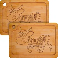 Dune Design DuneDesign 2er Set Bambus Holzbrett Kuh