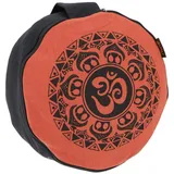 Guru-Shop Meditationskissen Yoga Kissen, Yogakissen, bedrucktes.. orange|schwarz