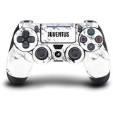 Head Case Designs Offizielle Juventus Football Club Marmor Weiss Kunst Matte Vinyl Haut Gaming Aufkleber Abziehbild Abdeckung kompatibel mit Sony Playstation 4 PS4 DualShock 4 Controller