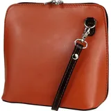 toscanto Umhängetasche, Schultertasche Leder cognac, braun ca. 17cm | Gr.: onesize