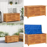Vidaxl - Gartenbox mit Lüftungsschlitzen 113x50x56 cm Massivholz Akazie - Holz Gartenbox - Gartenmöbel - Outdoor Box - Aufbewahrung - Stauraum - Home