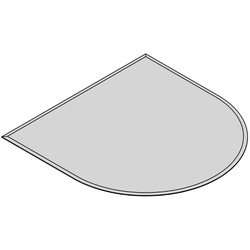 TermaTech | Glas-Bodenplatte | Halbkreis Facet | Größe wählbar