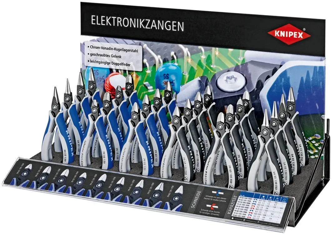 Knipex-Werk Elektronikzangen-Display 00 19 34 2 V01