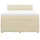 vidaXL Boxspringbett mit Matratze Creme 140x200 cm Stoff
