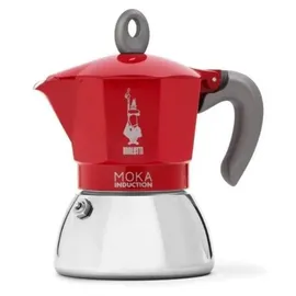 Bialetti Moka Induction 4 Tassen rot/silber
