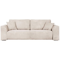 INOSIGN 3-Sitzer Beatrice Schlafsofa, wahlweise auch mit Bettfunktion und Bettkasten, incl. 2 Zierkissen beige