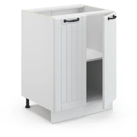 Vicco Midischrank Weiß Landhaus, 60 x 51.5 x 81.5 cm ohne Arbeitsplatte