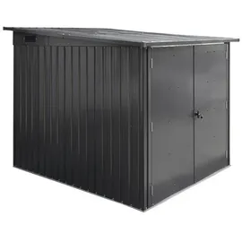 Floraworld Fahrradgarage für 3 Fahrräder anthrazit 164 x 204 x 145/163 cm