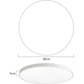 JDONG Led Deckenleuchte Ø Ø58*5CM Dimmbar mit Fernbedienung 3000K-6000K Wohnzimmerlampe Flach Rund Deckenlampe moderne Leuchte für Schlafzimmer Büro