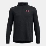 Under Armour Tech Textured Halbreißverschluss-langarm-t-shirt - Black / Racer Red - 7 Jahre