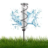 Glas-Regenmesser mit Klarer Skala, Niederschlagsmesser mit Metallpflock, Abnehmbarer Regenmesser, Glas Regenwassermesser, Outdoor Regenmesser, Dekorativ für Hof, Rasen, Landschaft und Gartenzubehör