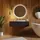Home Deluxe LED-Spiegel Weiß, Glas, 60x60x3 cm Badezimmer, Badezimmerspiegel, Badspiegel