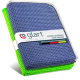 Glart 47TG Mikrofasertücher 2er-Set – XXL Auto Trockentücher 70×40 cm für Fahrzeugtrocknung – saugstark, fusselfrei, kratzfrei – Lack schonend trocknen nach der Handwäsche – Deutsche Qualitätsmarke