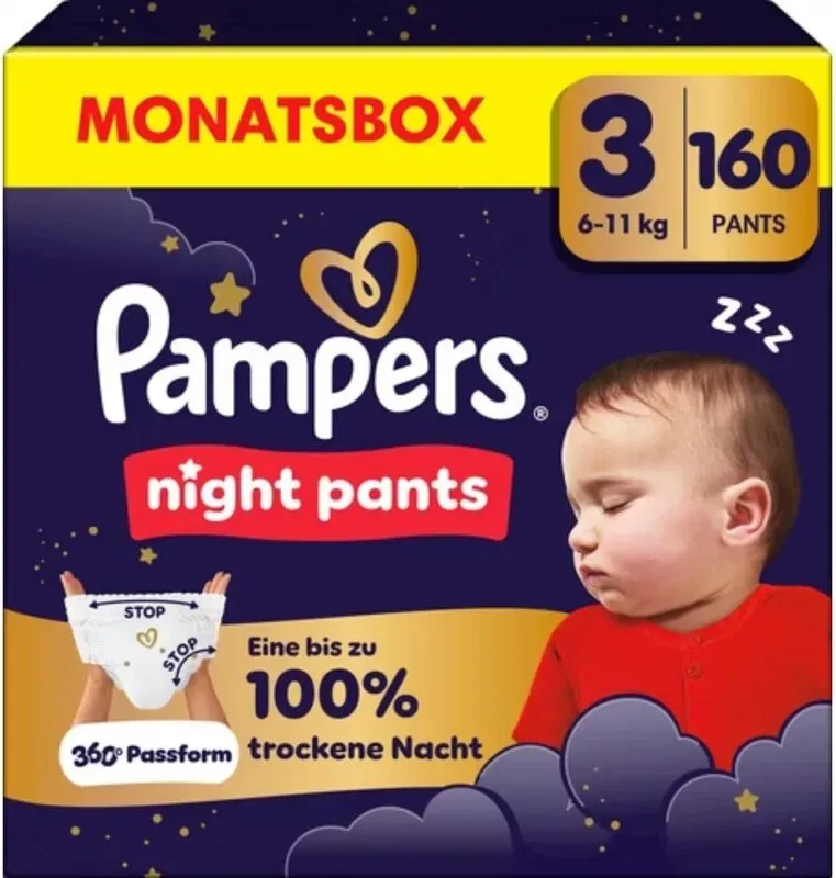 Pampers Night Pants Gr.3 Monatsbox - 160 Stück