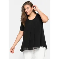 sheego Blusenshirt in schwarz | Gr.: 44