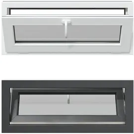 vidaXL Kellerfenster RISOR 110 x 40 cm PVC und Glas Anthrazit