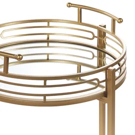 Beliani Servierwagen Farley Metall Gold