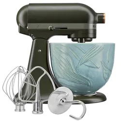 KitchenAid Artisan 5KSM180 Evergreen mit Design-Bowl Spring Leaves