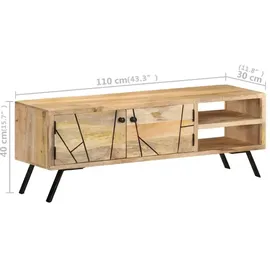 vidaXL TV-Schrank 110x30x40 cm Mango Massivholz