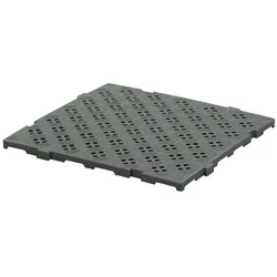 Kunststoff Bodenrost Bodenplatte für Sauna/Garten/Poolbereich 500 x 500 x 25 mm Grau