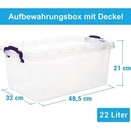 Centi Stapelbox 22 Liter 4-tlg. transparent