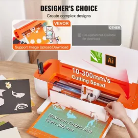 Vevor Vinyl-Schneidemaschine, DIY-Schneidemaschine mit Bluetooth-Konnektivität, Kompatibel mit iOS, Android, Windows & Mac, Umfangreiche Designs e...
