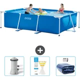 Intex – Schwimmbecken mit rechteckigem Rahmen – 300 x 200 x 75 cm – im Lieferumfang enthalten Accessoire CB74