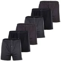 yourbasics Boxer Herren Boxershort 6er Pack Baumwolle (Packung, 6er Pack) schwarz M